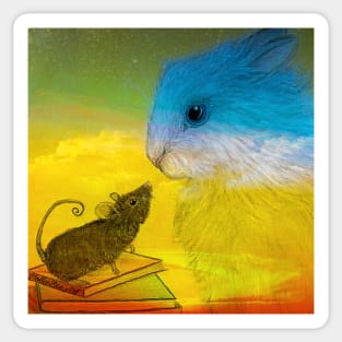 Kindred Spirits Mouse and Rabbit Sticker